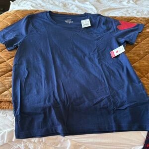 J. Crew Navy Blue Pajama Top with Red Heart Detail